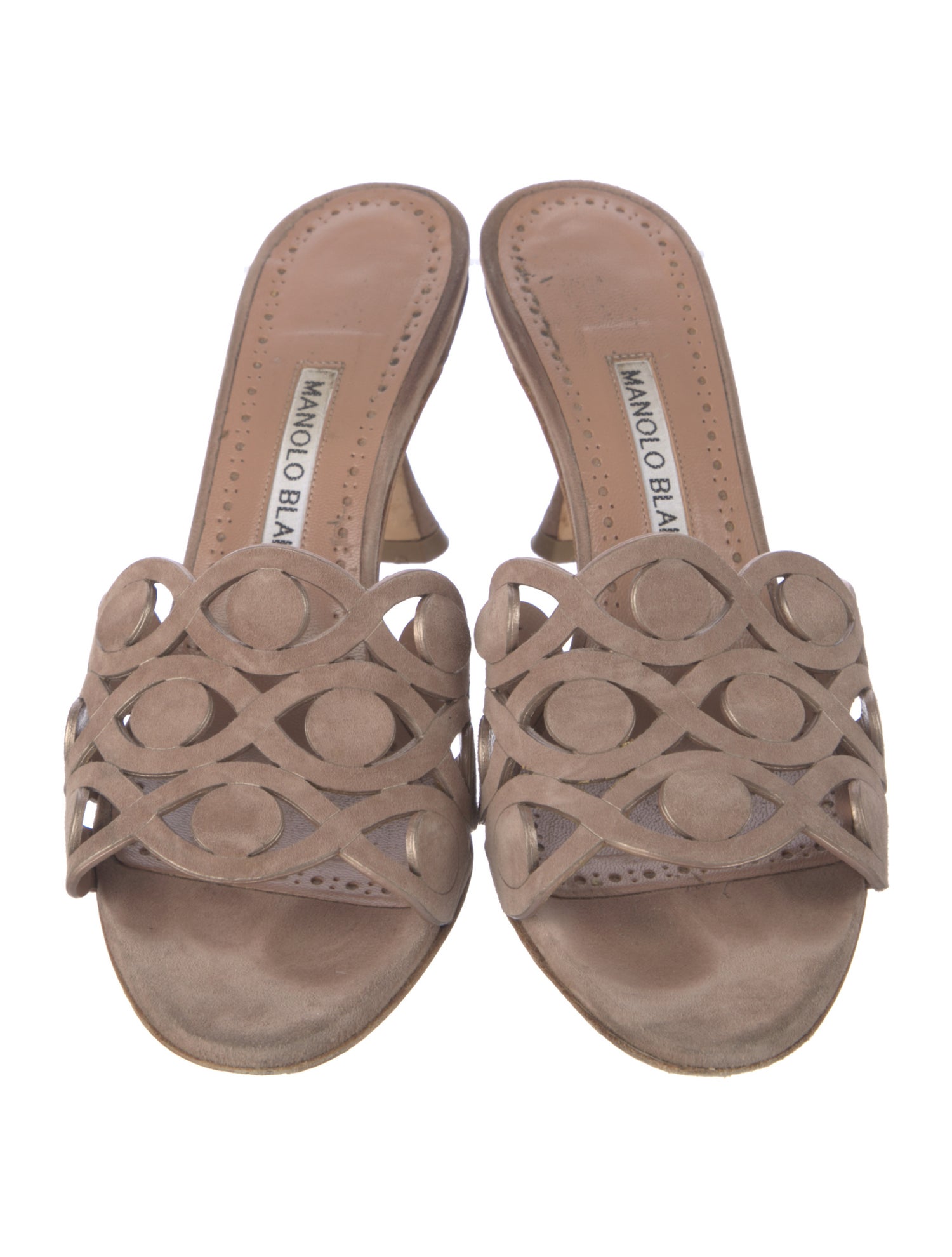 Manolo Blahnik Suede Slides